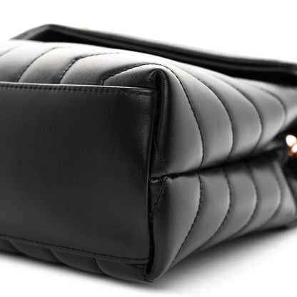 Saint Laurent Calfskin Y Quilted Monogram Small Loulou Chain Satchel Black 10 of 11