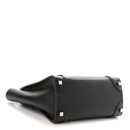 Celine Drummed Calfskin Micro Luggage Black 4 of 12