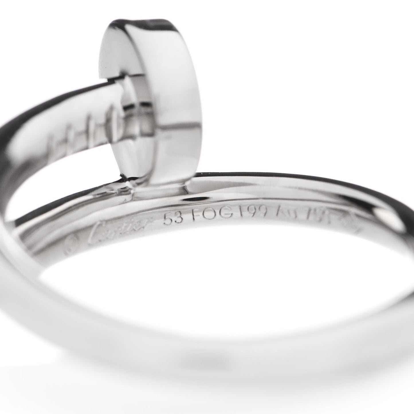18K White Gold Juste Un Clou Ring 53 6.5