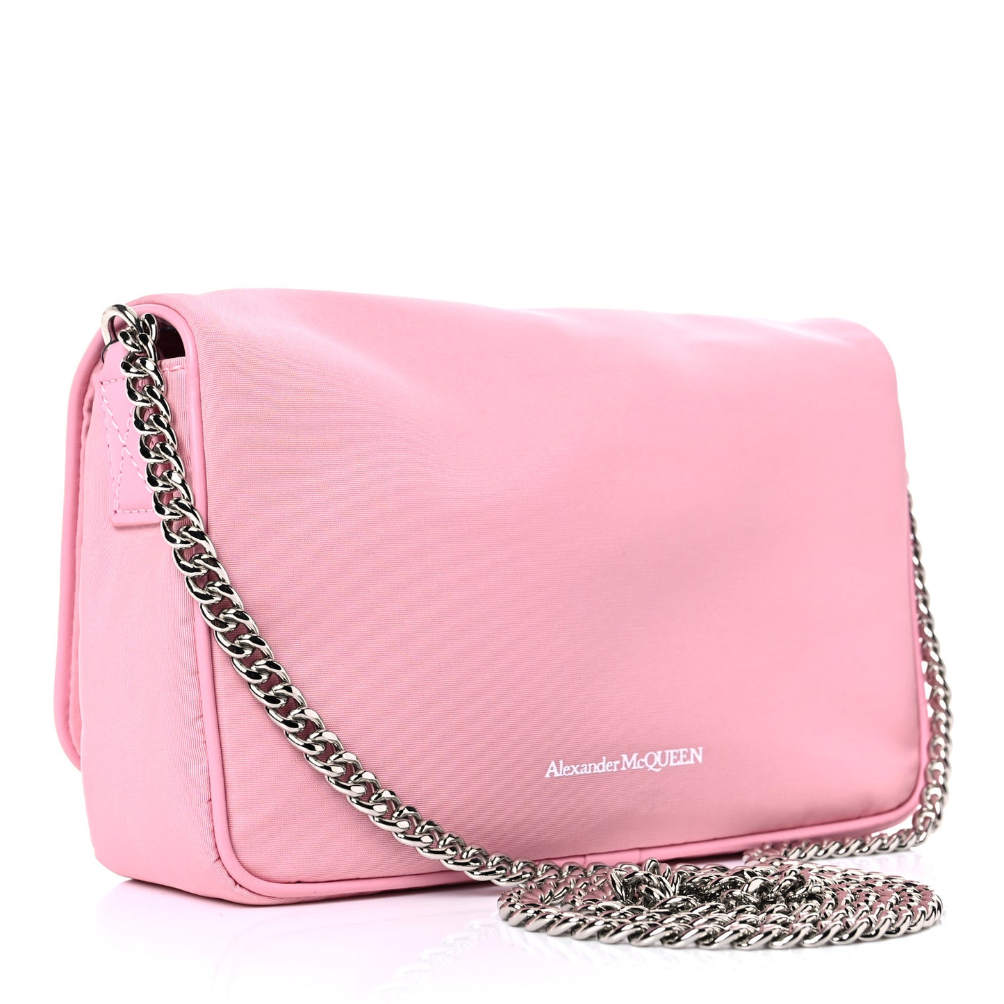 Nylon Skull Camera Crossbody Bag Pink