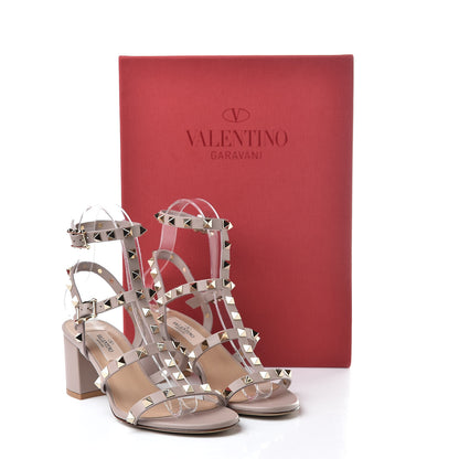 Valentino Garavani Calfskin Rockstud 60mm City Sandals 35 Poudre 8 of 8