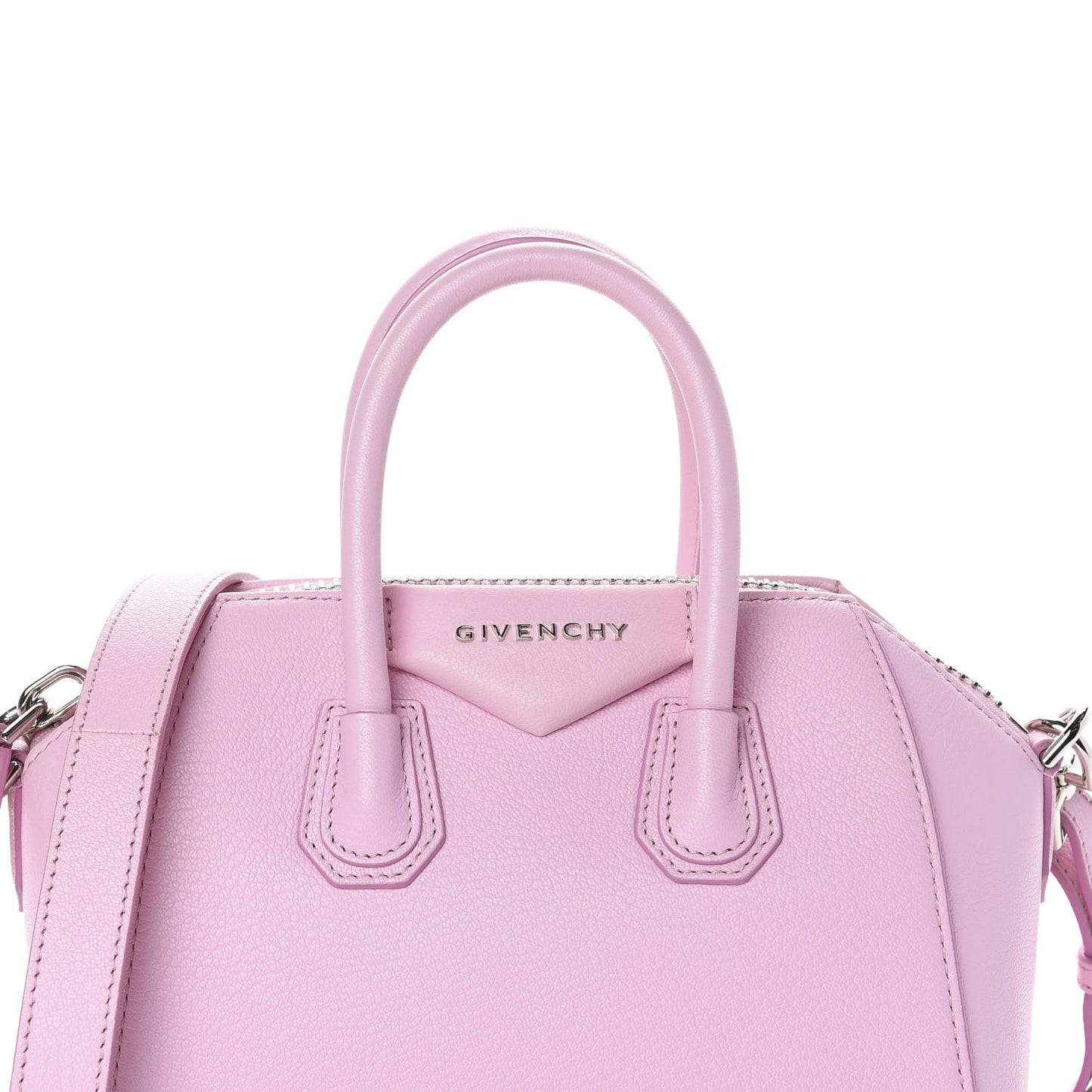 Sugar Goatskin Mini Antigona Bright Pink