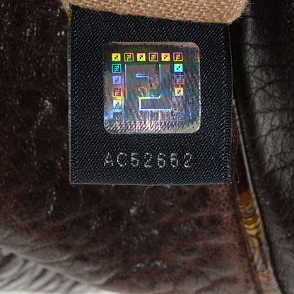 Fendi Zucca Nappa Nuvolata Vitello Tortuga Spy Tobacco Moro 6 of 8