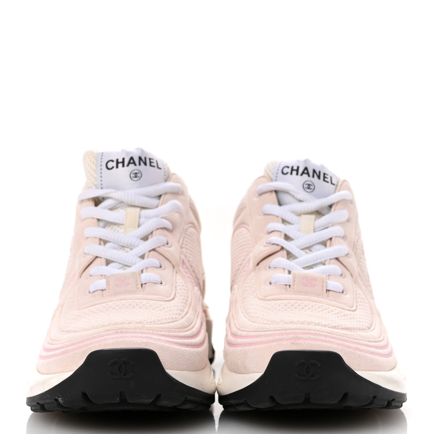Chanel Fabric CC Womens Sneakers 36.5 Light Pink 3 of 10