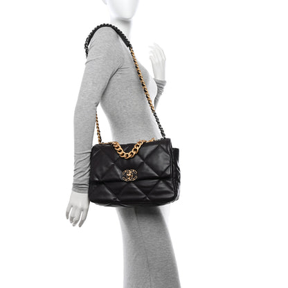 Chanel Lambskin Quilted Large Chanel 19 Flap Dark Brown 2 of 10