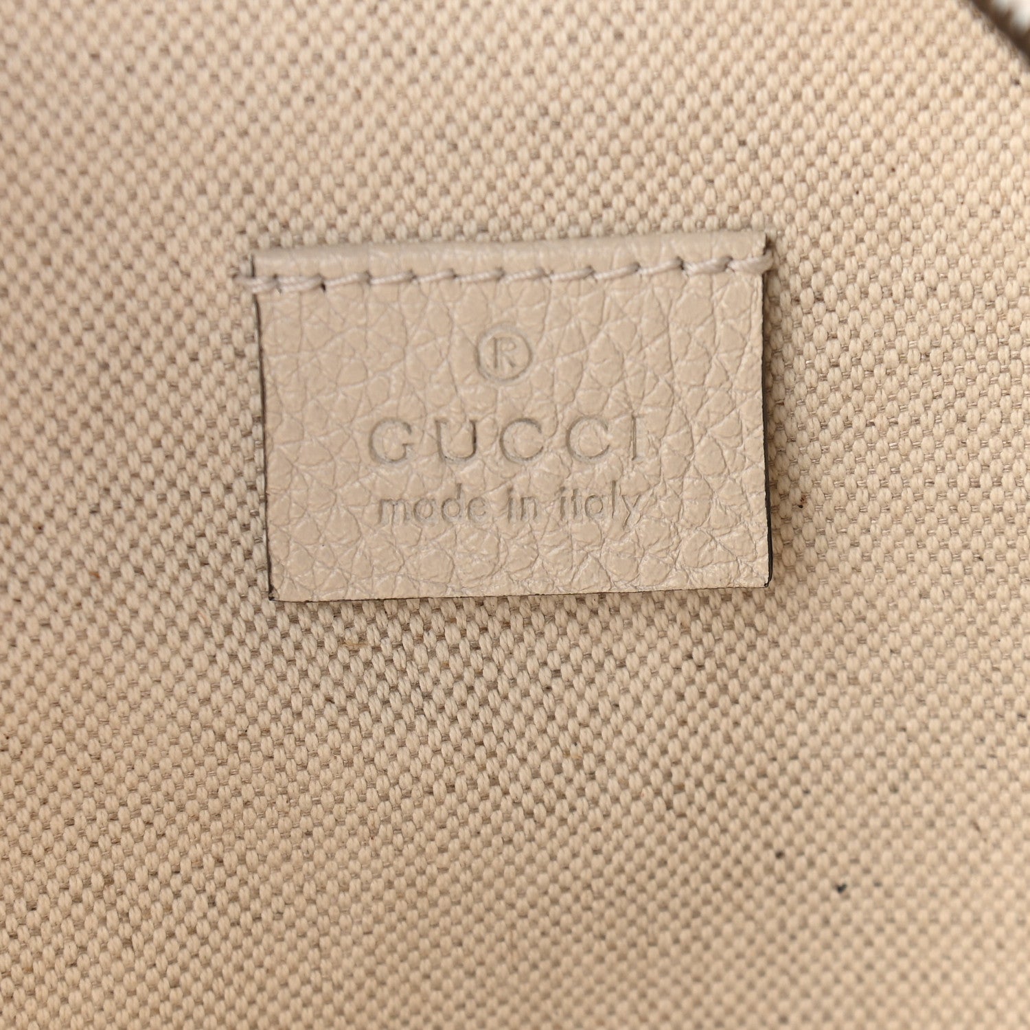 Gucci Grained Calfskin Logo Belt Bag White 6 of 9