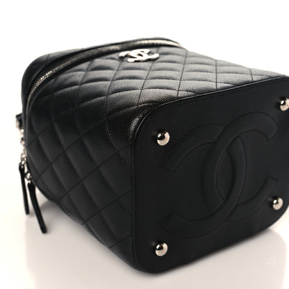 Chanel Caviar Quilted Small Top Handle Vanity Case With Chain Black 8 of 9