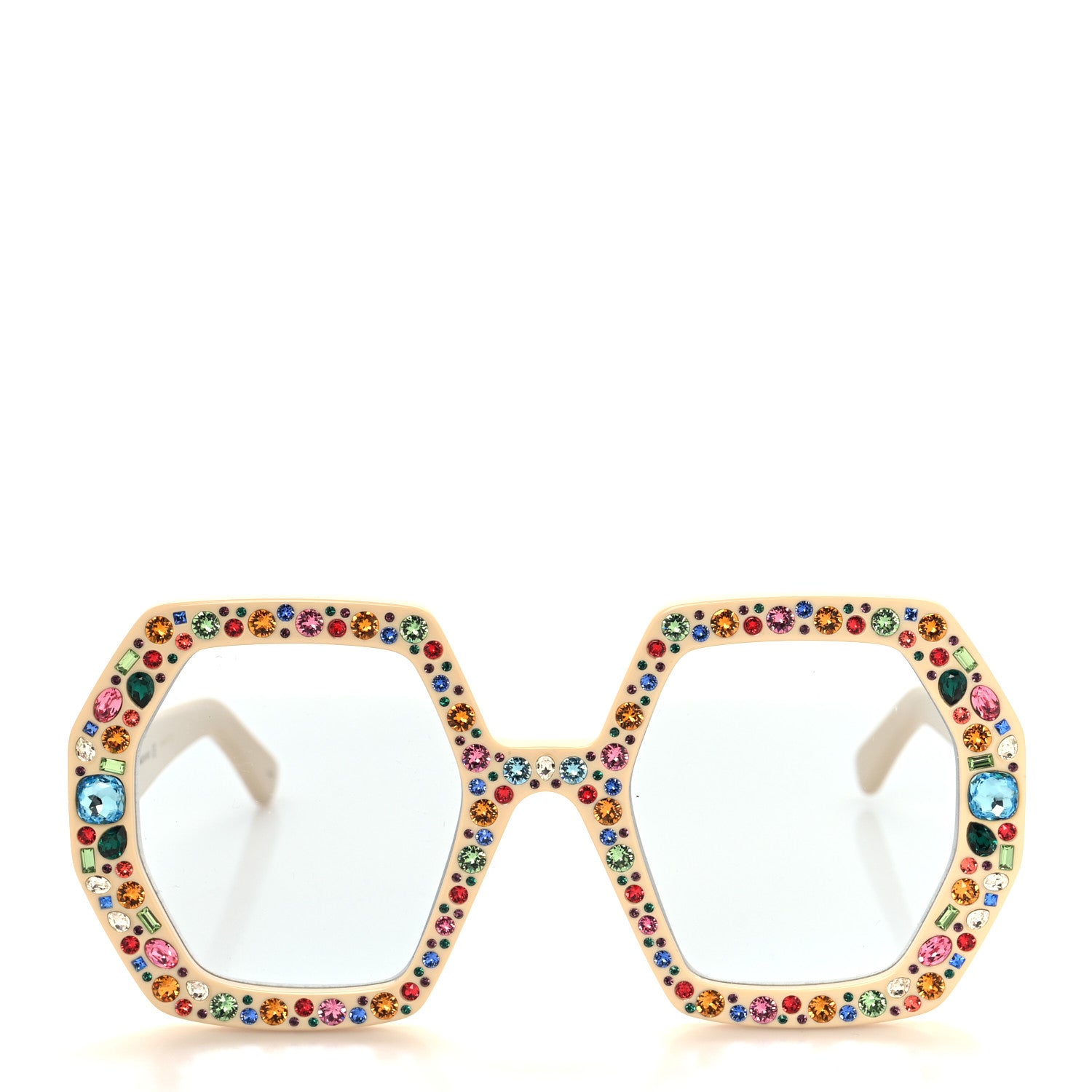 Gucci Acetate Square Crystal Sunglasses GG0772S White 2 of 7