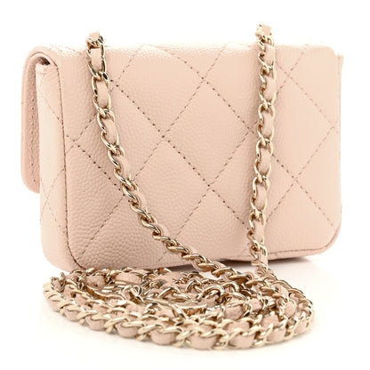 Chanel Caviar Quilted Mini Chain Belt Bag Light Beige 2 of 12