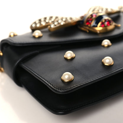 Gucci Nappa Pearl Studded Mini Queen Margaret Broadway Shoulder Bag Black 7 of 8