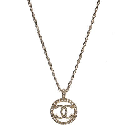 Chanel Pearl CC Short Necklace Gold 1 of 7