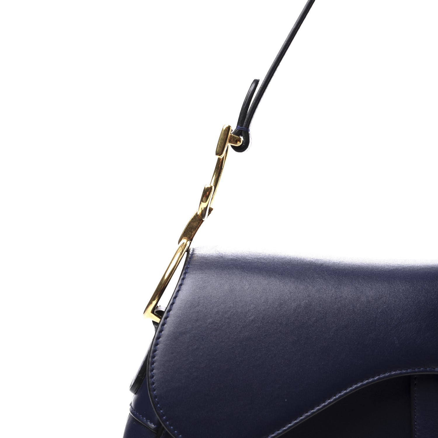 Christian Dior Calfskin Saddle Bag Indigo Blue 10 of 11