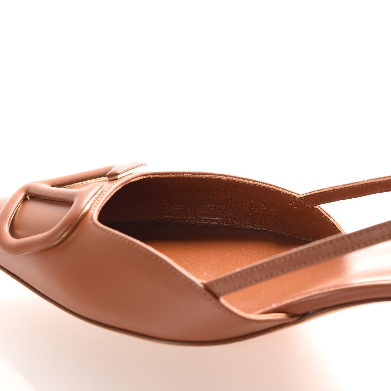 Valentino Garavani Calfskin Tonal Vlogo Slingback 40mm Pumps 39.5 Selleria 8 of 9