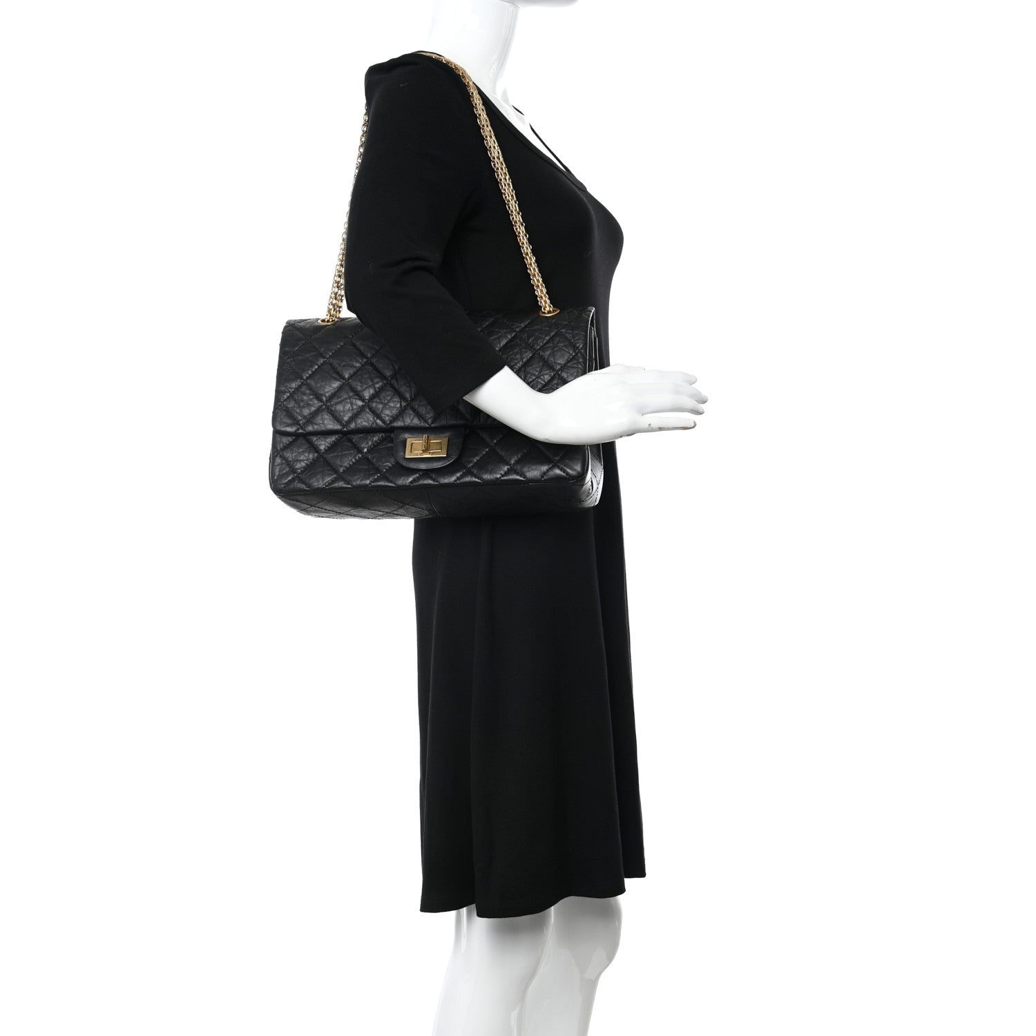 Chanel Aged Calfskin Quilted 2.55 Reissue 227 Flap Black 2 of 10