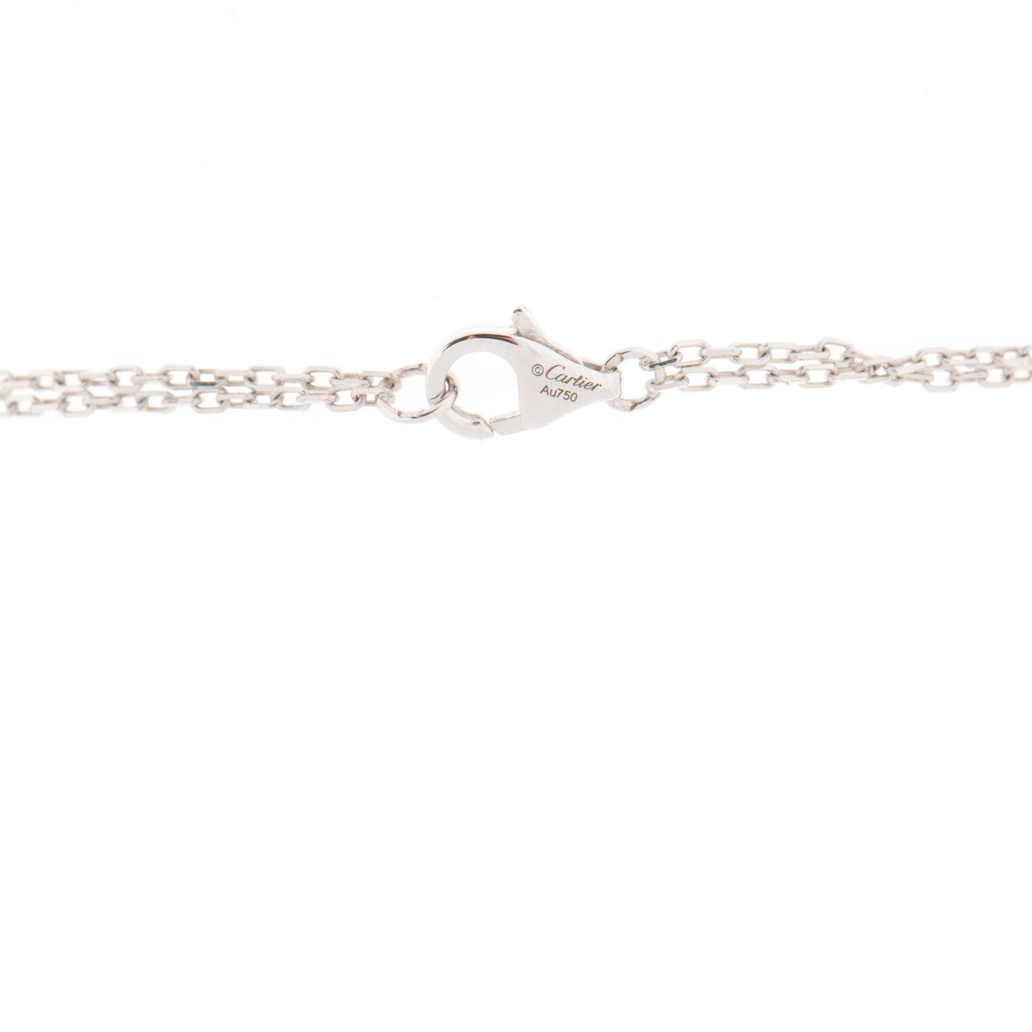 18K White Gold 2 Diamond LOVE Necklace