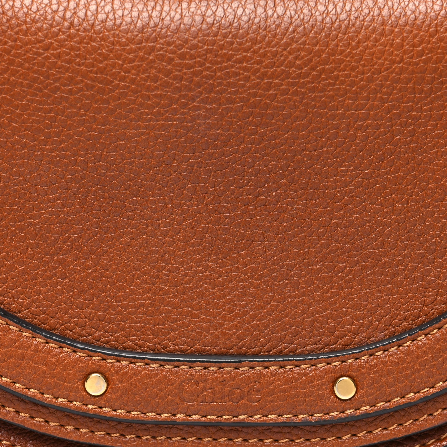 Calfskin Small Nile Bracelet Minaudiere Bag Caramel