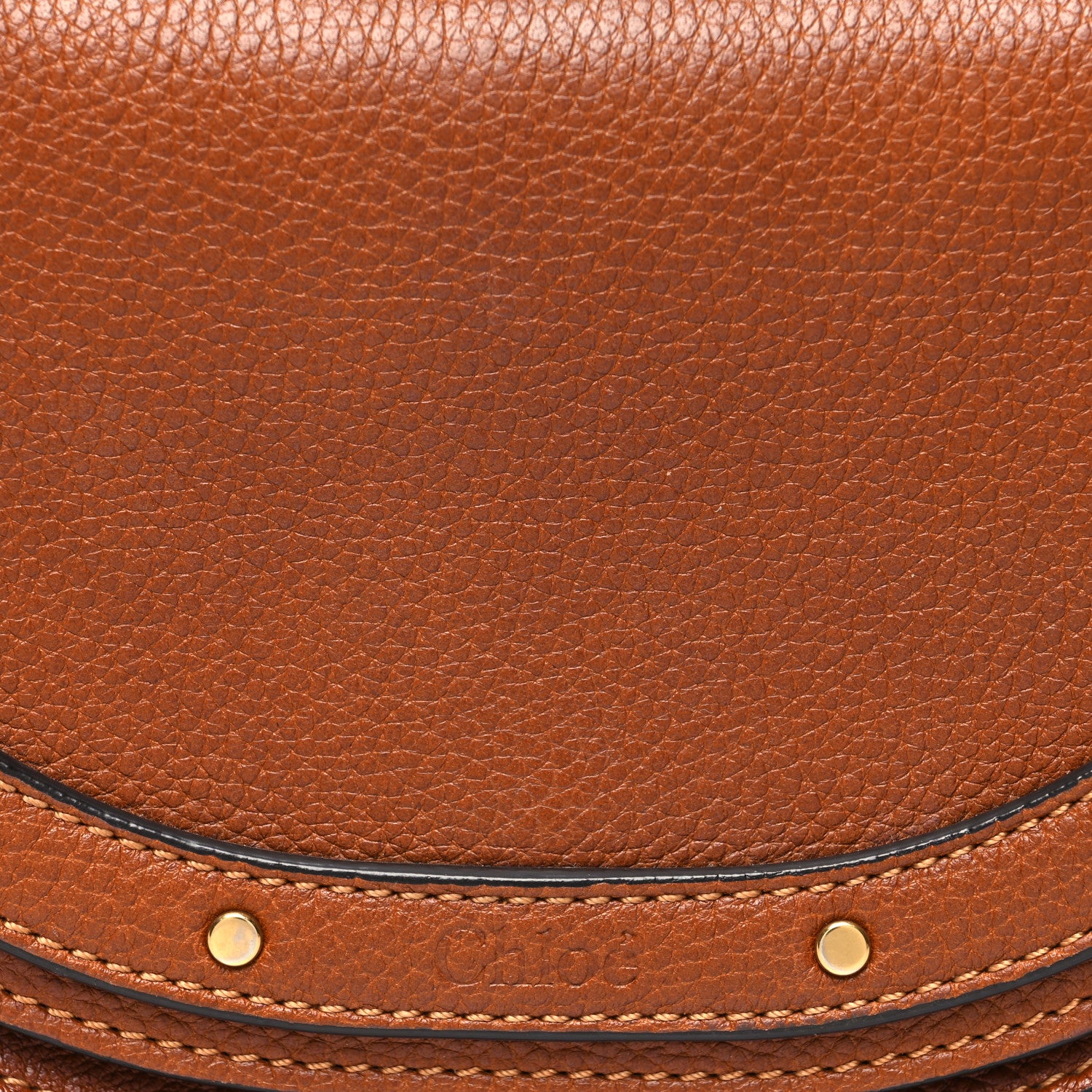 Chloe Calfskin Small Nile Bracelet Minaudiere Bag Caramel 10 of 13