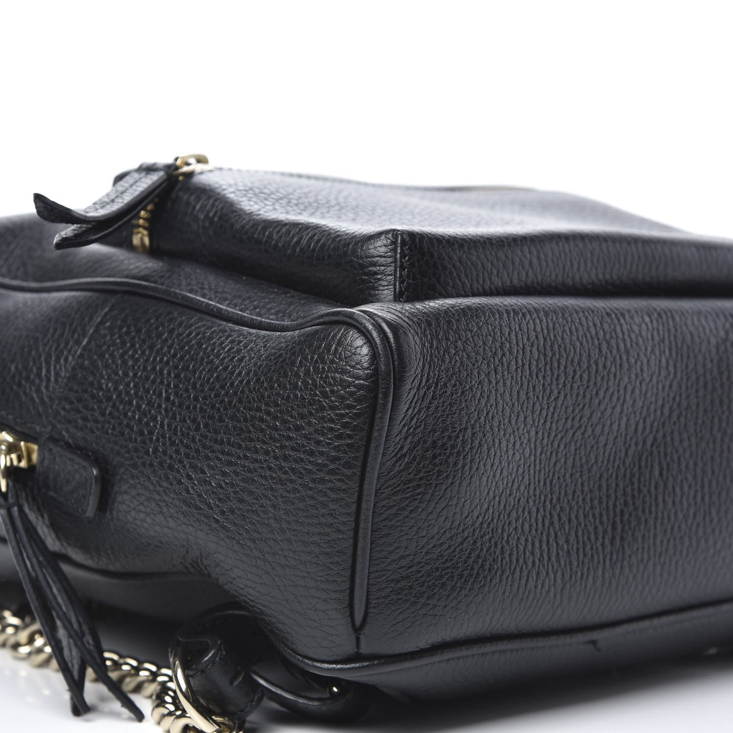 Gucci Pebbled Calfskin Soho Chain Backpack Black 7 of 11