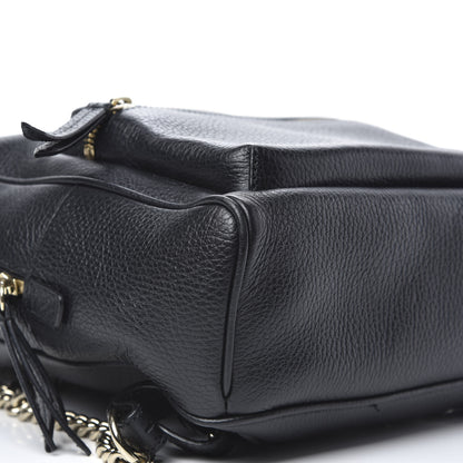 Gucci Pebbled Calfskin Soho Chain Backpack Black 7 of 11