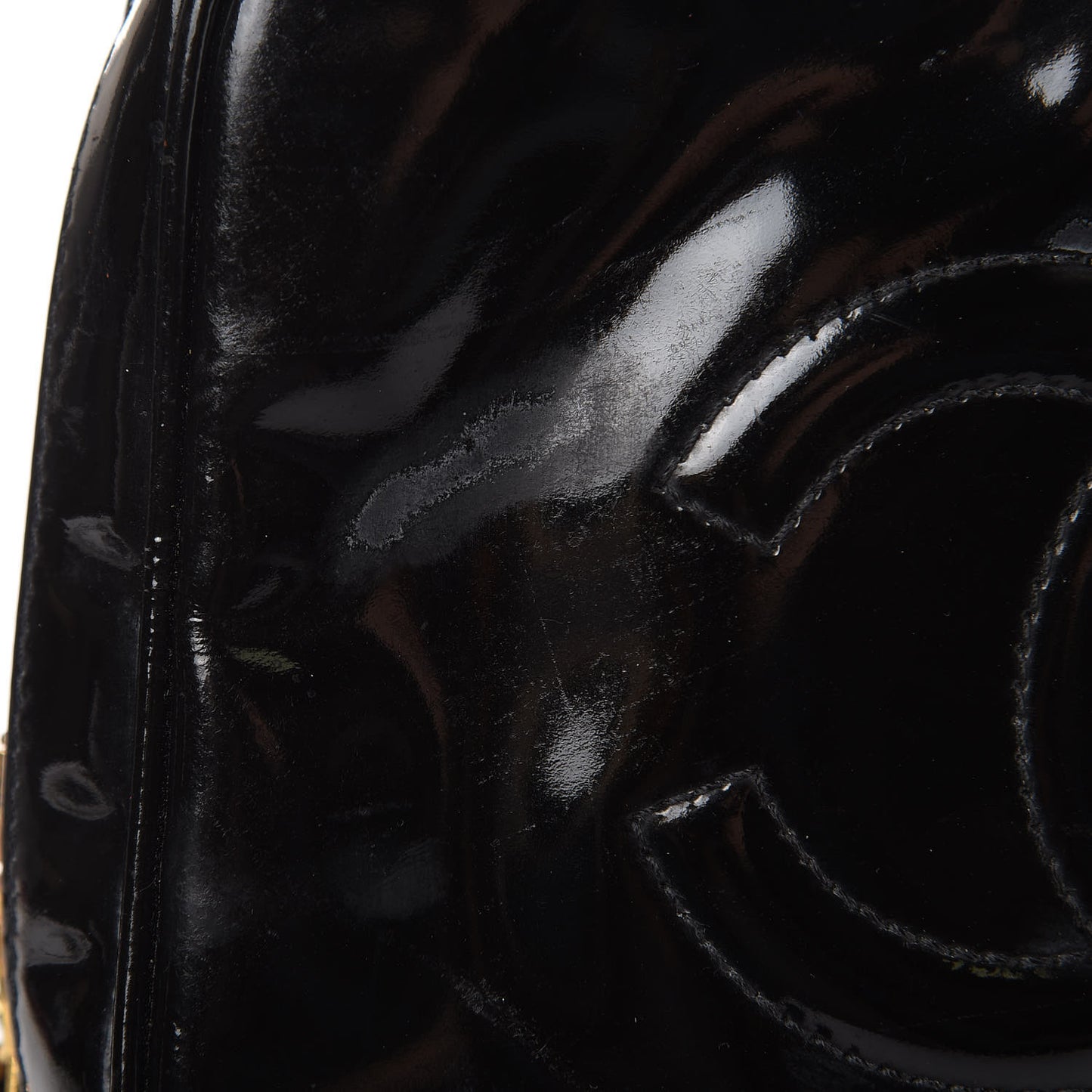 Patent CC Vanity Cosmetic Case Black