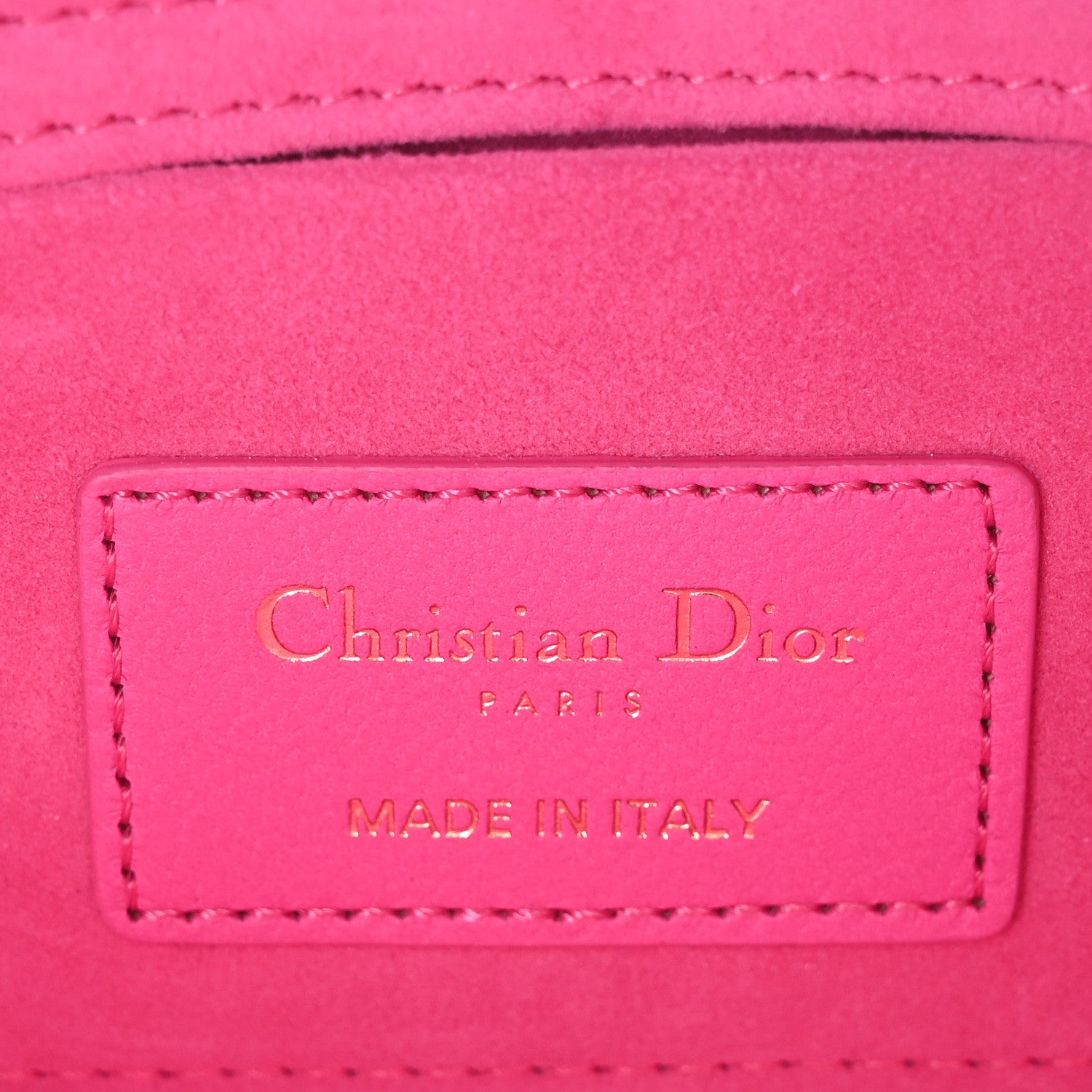 Christian Dior Lambskin Cannage Small Lady D-Joy Fuchsia 6 of 9