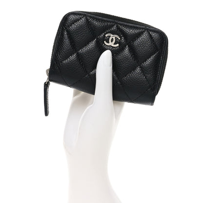 Chanel Caviar Quilted Zip Coin Purse Black 2 of 7
