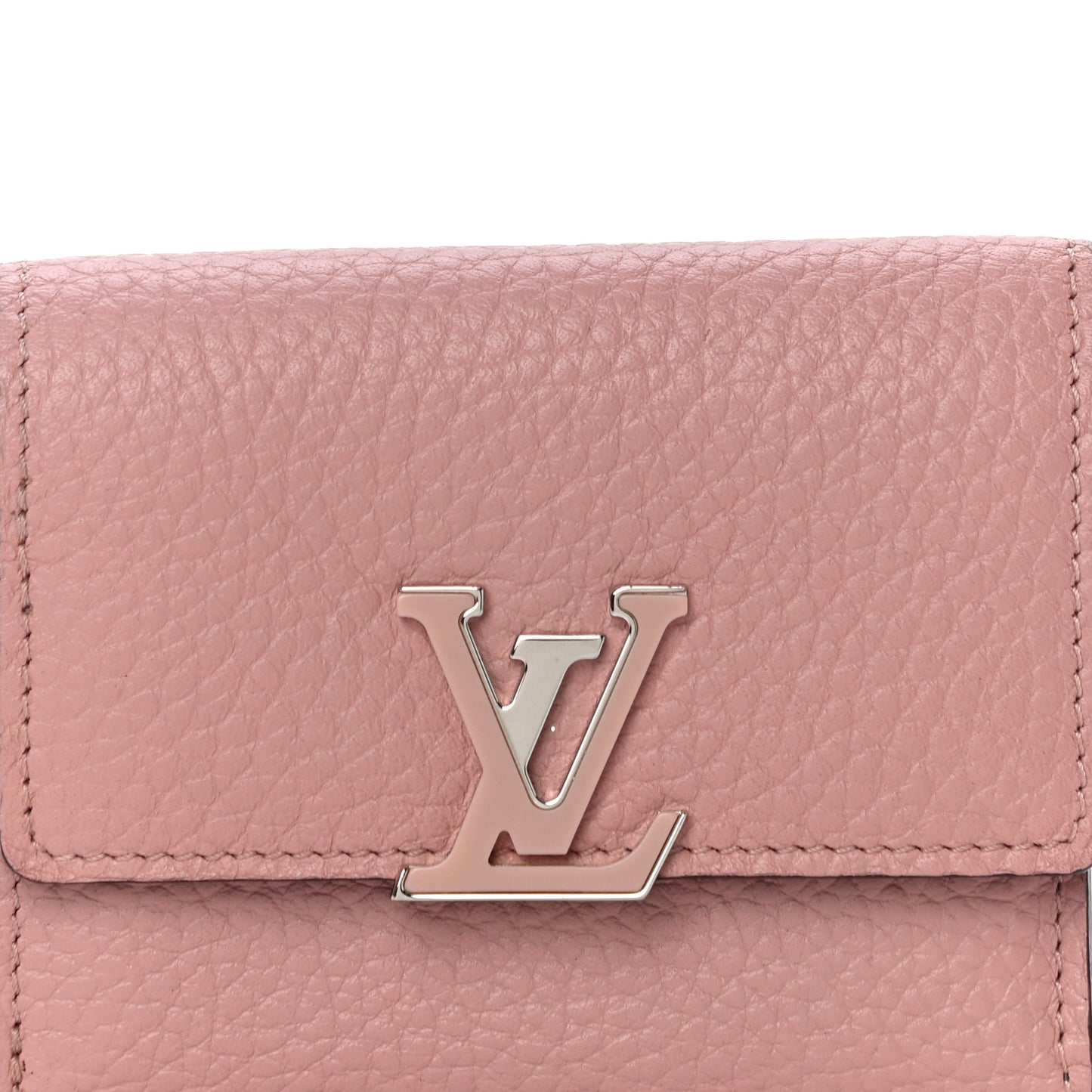 Taurillon Capucines Compact Wallet Magnolia