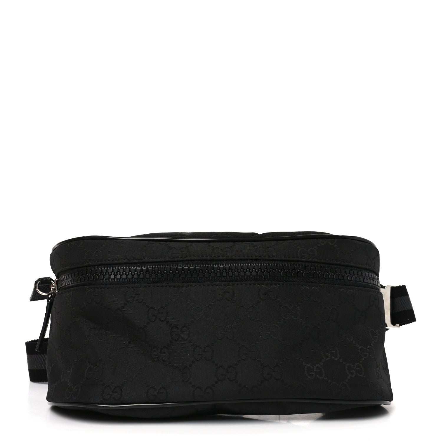 Gucci Nylon Monogram Fanny Pack Belt Bag Black 1 of 11