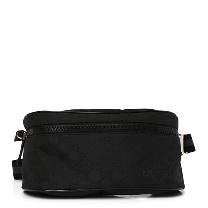 Gucci Nylon Monogram Fanny Pack Belt Bag Black 1 of 11