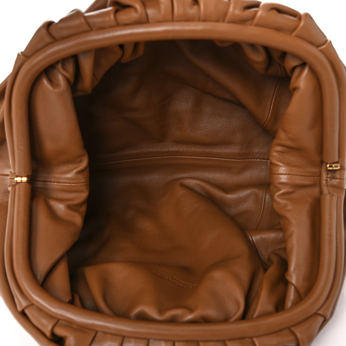Smooth Butter Calf The Pouch Oversized Clutch Cammello