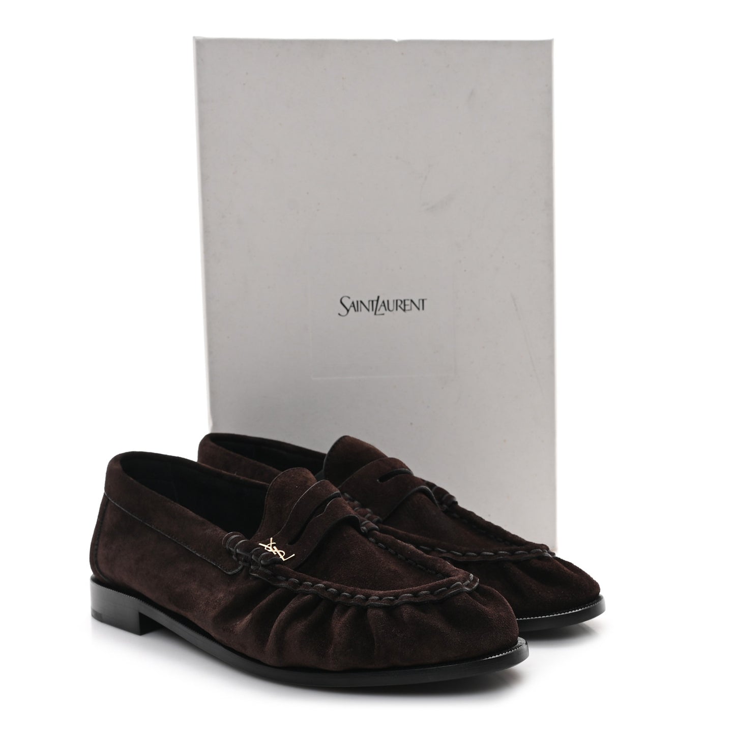 Suede Le Loafer 15 Penny Slippers 37.5 Dark Chocolate