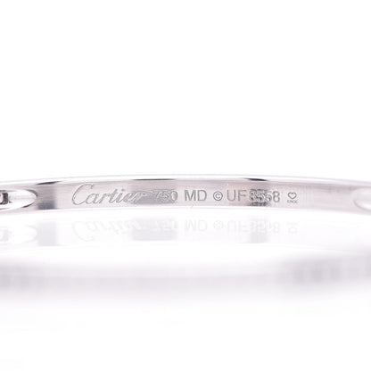 Cartier 18K White Gold Diamond Bangle Bracelet 4 of 4