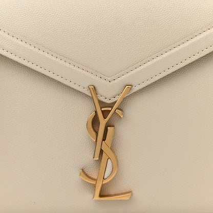Saint Laurent Grain de Poudre Mini Classic Monogram Cassandra Top Handle Vintage White 8 of 11