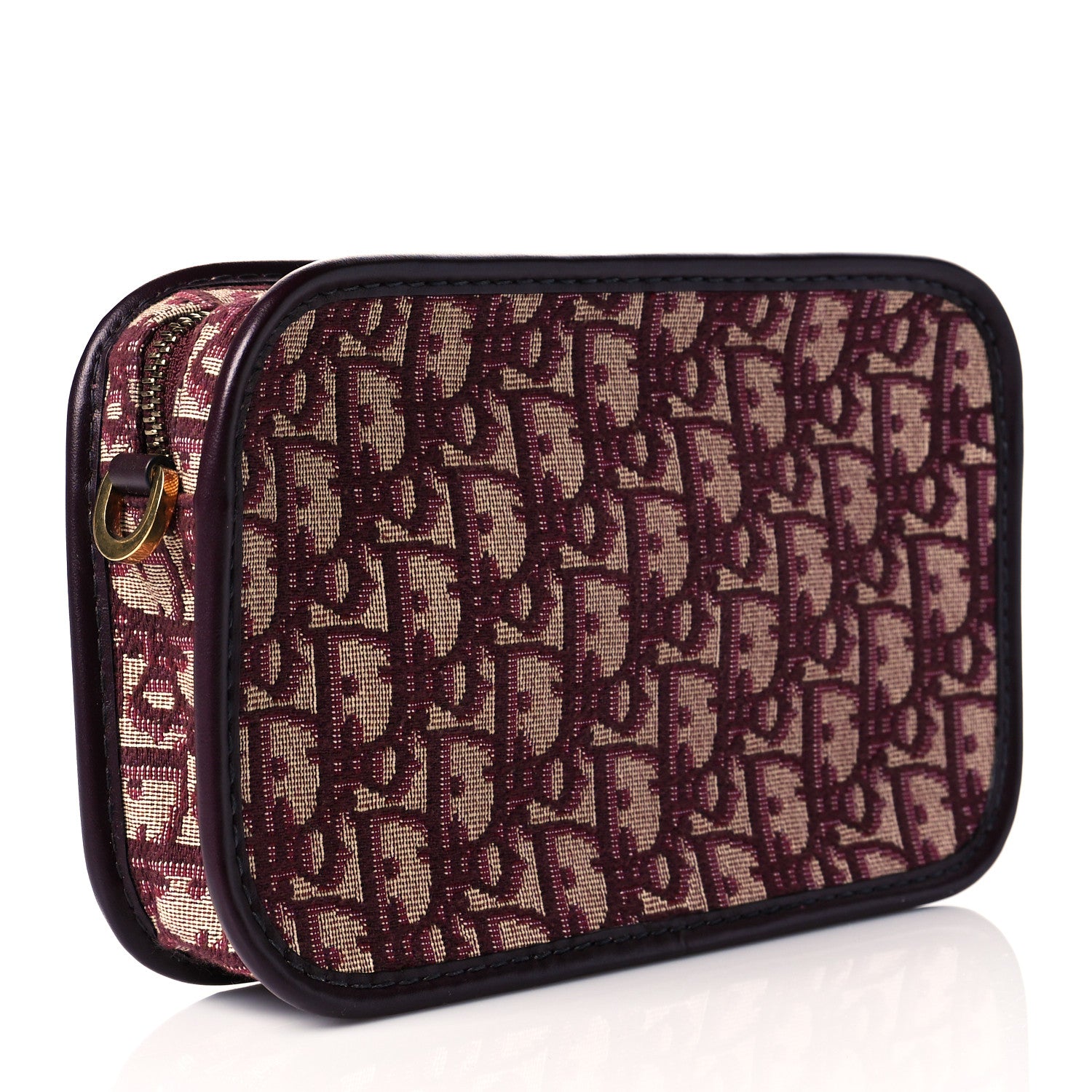 Christian Dior Oblique Diorquake Clutch Burgundy 3 of 10