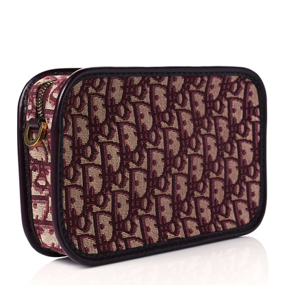 Christian Dior Oblique Diorquake Clutch Burgundy 3 of 10