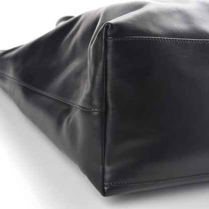 Prada Soft Calfskin Shopping Tote Black Fuoco 9 of 10
