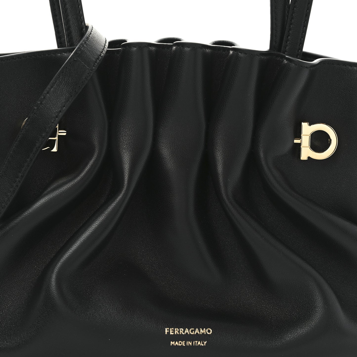 Lambskin Small Dumpling Soft Bag Black