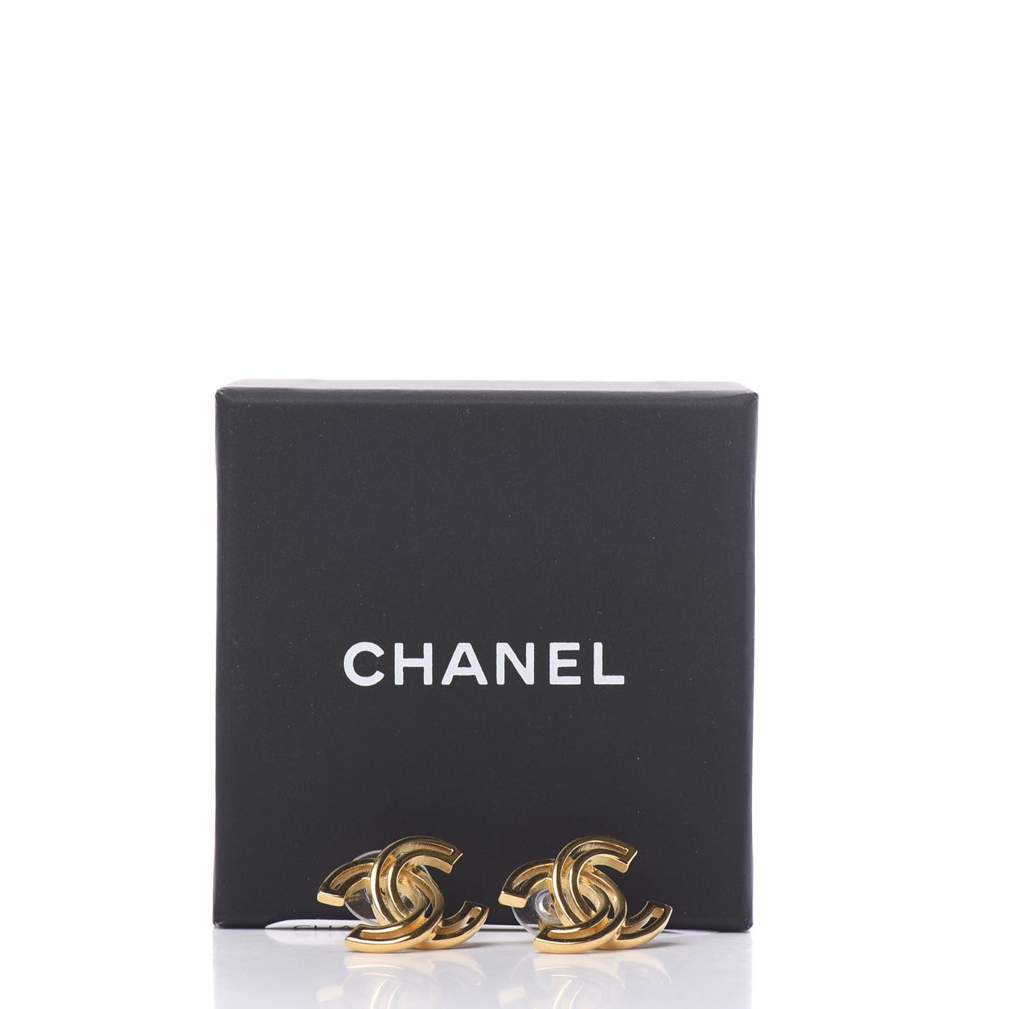 Metal Obazine CC Earrings Gold