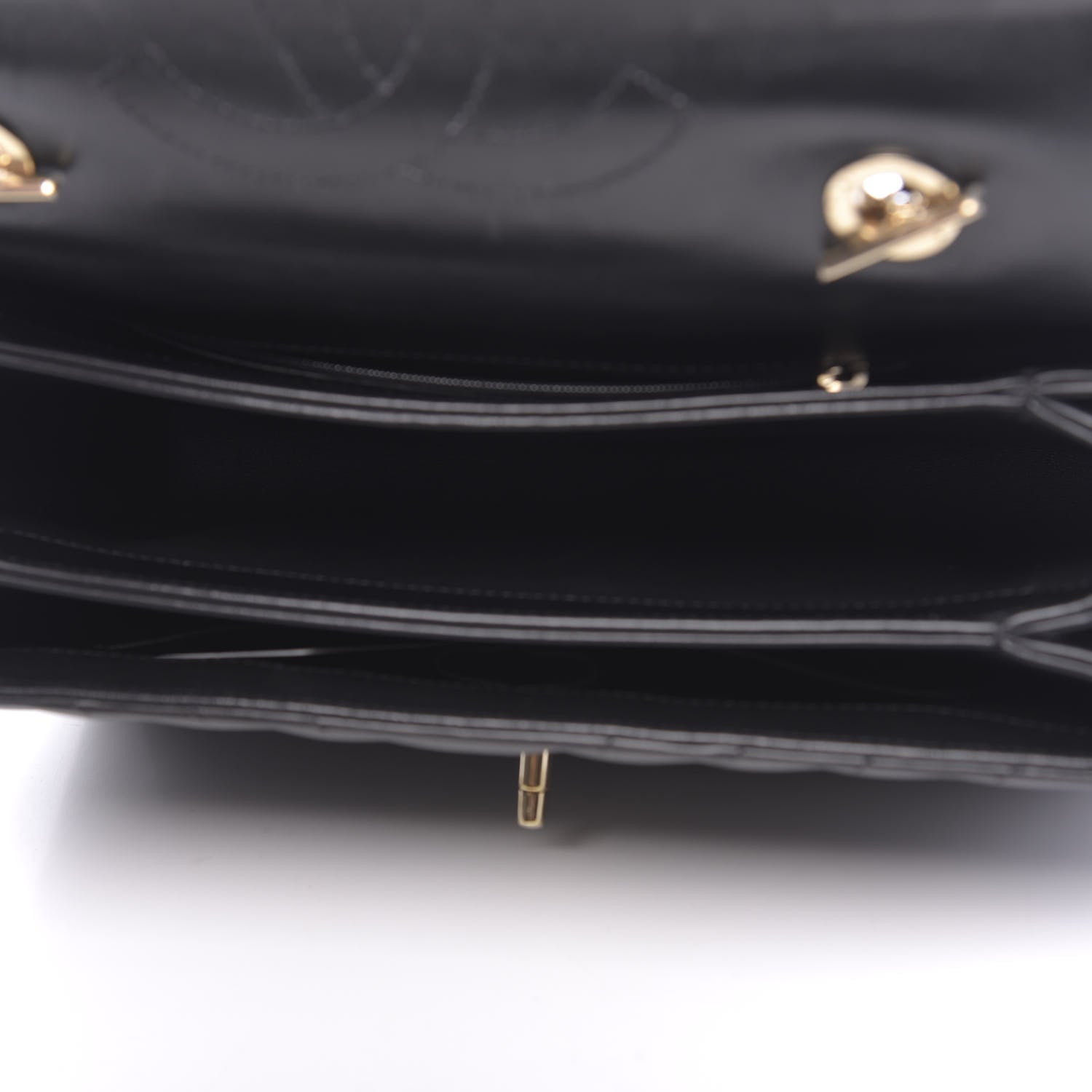 Chanel Lambskin Chevron Quilted Medium Trendy CC Dual Handle Flap Bag Black 5 of 12