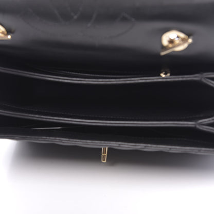 Chanel Lambskin Chevron Quilted Medium Trendy CC Dual Handle Flap Bag Black 5 of 12