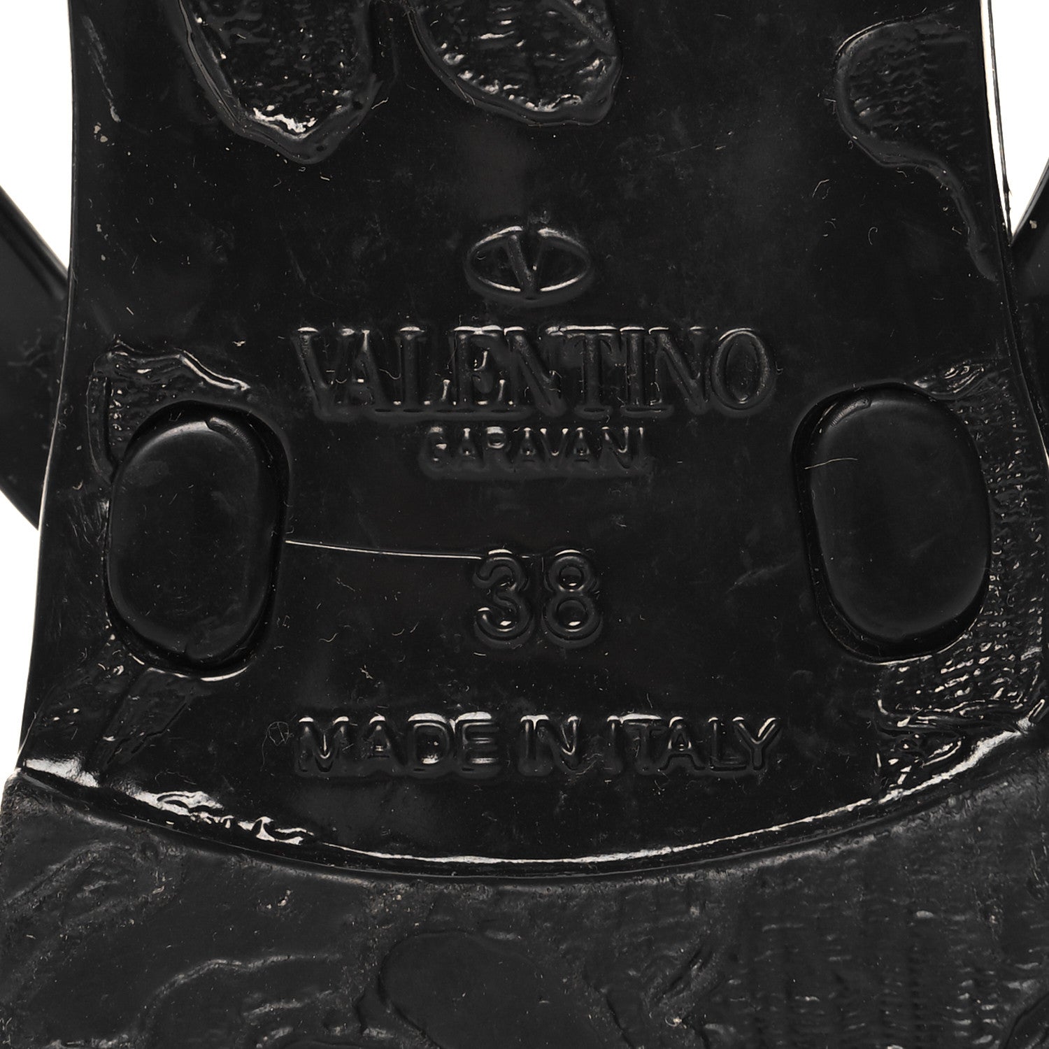 Valentino Garavani PVC Jelly Rockstud Bow Thong Sandals 38 Black 7 of 8