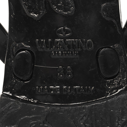 Valentino Garavani PVC Jelly Rockstud Bow Thong Sandals 38 Black 7 of 8