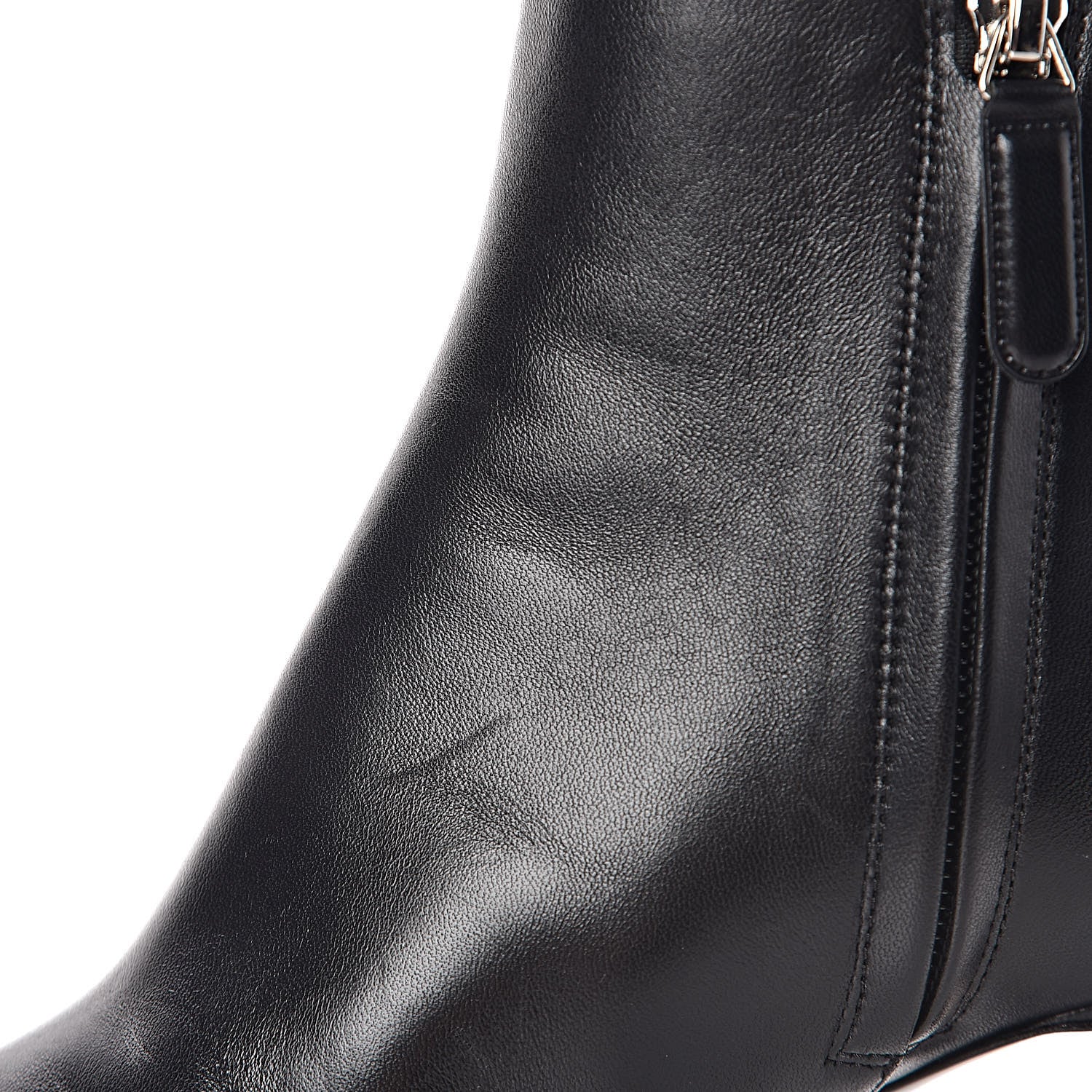 Chanel Lambskin Patent Calfskin Cap Toe Short Boots 37.5 Black 10 of 13