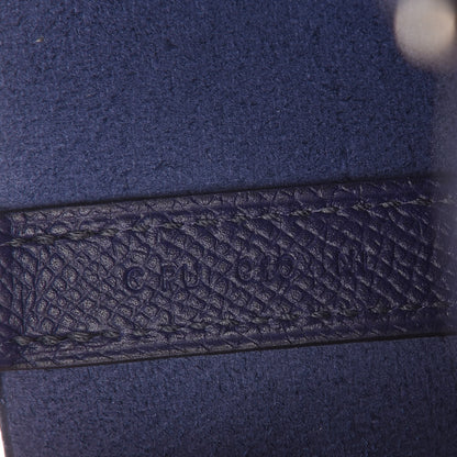 Hermes Epsom Tressage De Cuir Picotin Lock 18 PM Bleu Encre Brique Black 6 of 9