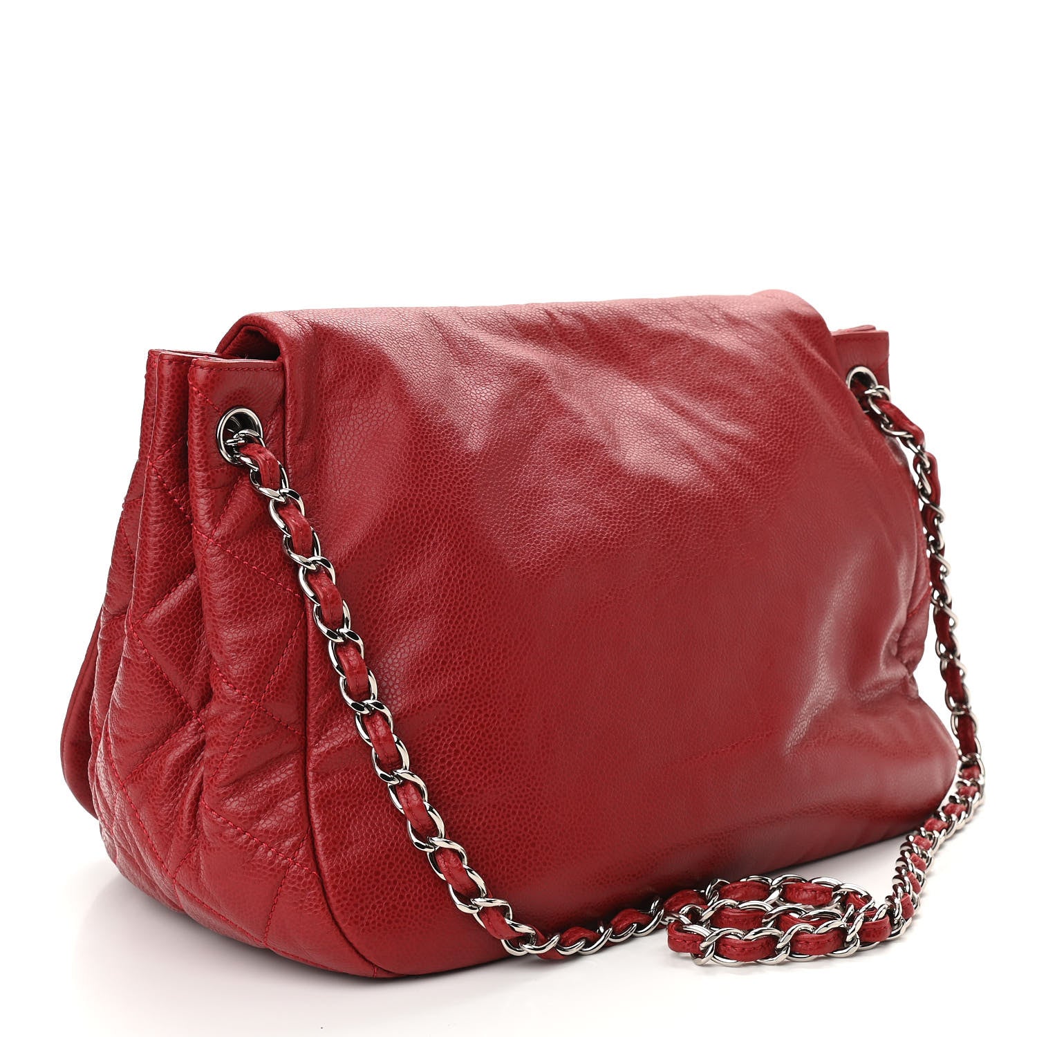 Chanel Caviar Timeless CC Accordion Flap Red 3 of 10