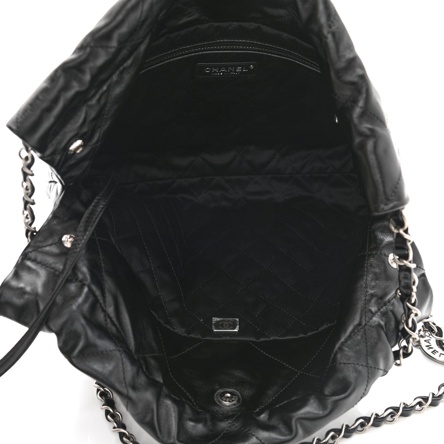 Chanel Shiny Calfskin Quilted Small Chanel 22 Black 6 of 12