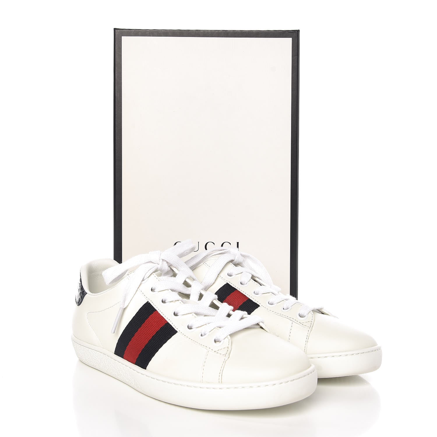 Gucci Calfskin Ayers Web Womens Ace Sneakers 35.5 White Blue 9 of 9