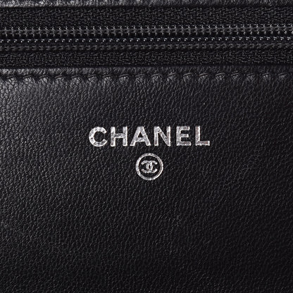 Chanel Lambskin Quilted Boy Wallet On Chain WOC Black 6 of 11