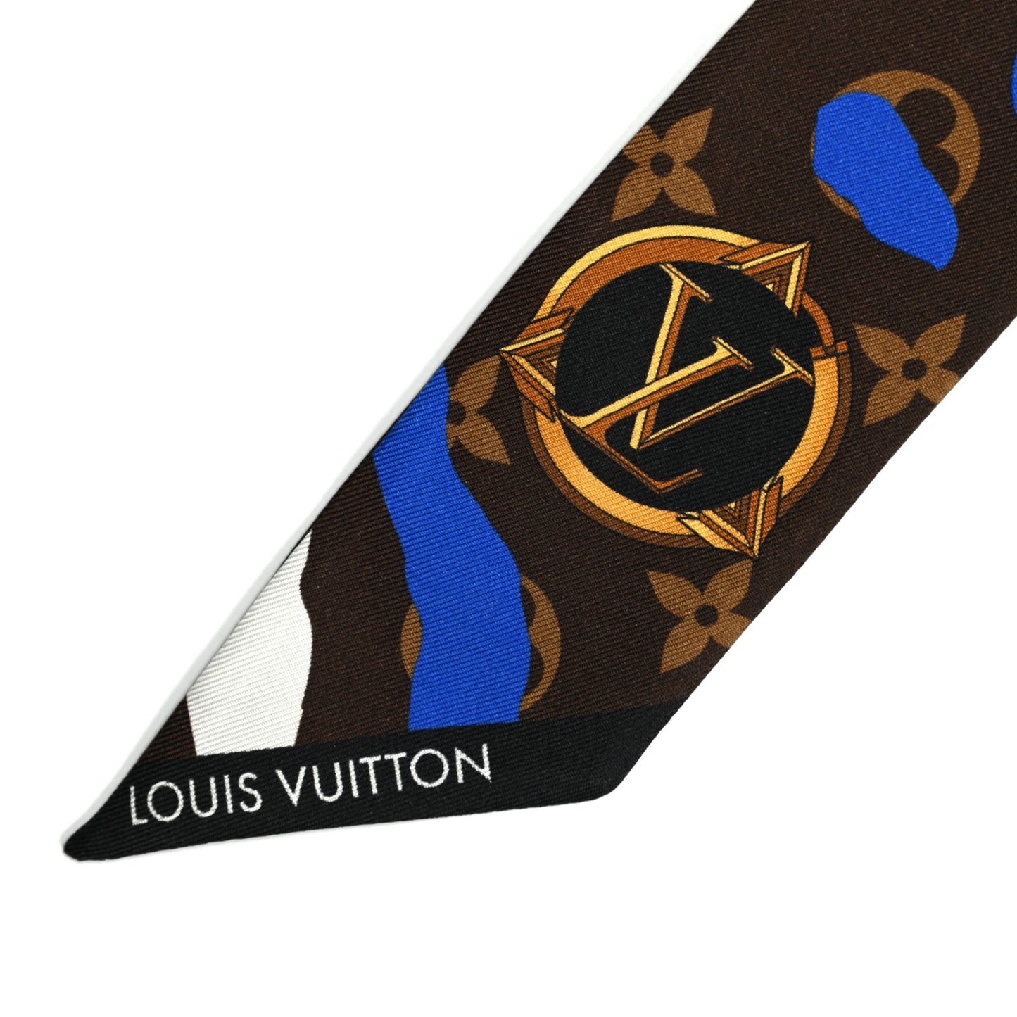 X LOL Silk Monogram BB Bandeau Blue Silver
