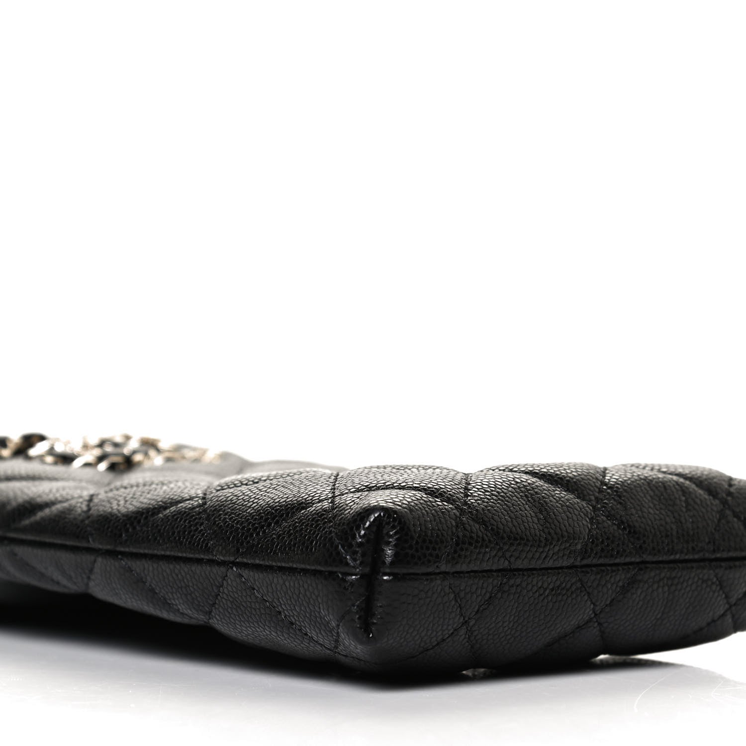 Chanel Caviar Quilted French New Wave Phone Holder With Chain Black 10 of 13